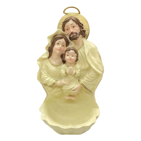 ROZYARD Nativity Resins Figurine Home Decoration Wall Haning Holy Water Font Ornament
