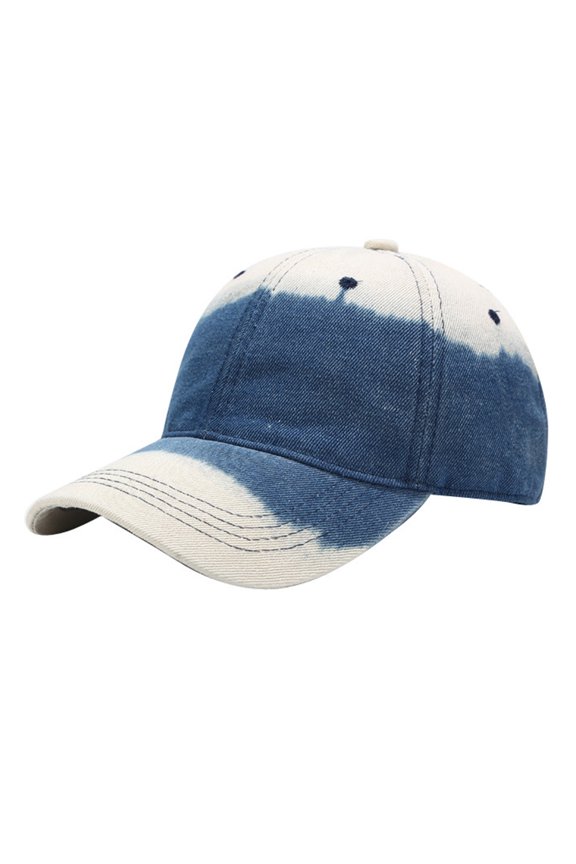 Niche Adjustable Duck Tongue Hat Sport Cap Washed Denim Baseball Cap Curved Peaked Cap Must-have for Daily Wear