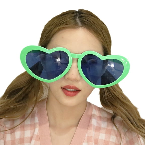 ROZYARD Novelty Sunglasses for Party Props Oversized Heart Eyeglasses Women Street Snap Eyewear Carnivals Humorous Eyewear