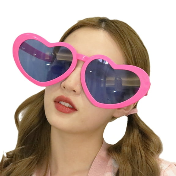 ROZYARD Novelty Sunglasses for Party Props Oversized Heart Eyeglasses Women Street Snap Eyewear Carnivals Humorous Eyewear