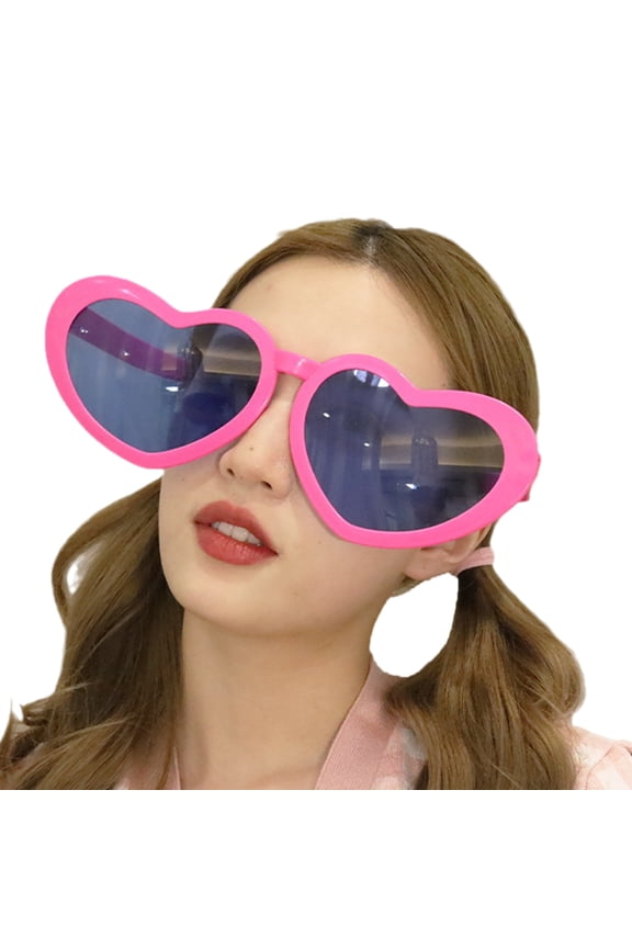 Novelty Sunglasses for Party Props Oversized Heart Eyeglasses Women Street Snap Eyewear Carnivals Humorous Eyewear