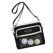 ROZYARD Nylon Ita Bag Shoulder Bags with Clear Window for Trendsetters And Students