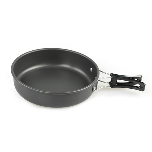 ROZYARD Outdoor Cooking Pans Aluminum Fry Pans Picnics Cookware, Practical Campfire Frying Pans Pots with Heat Resistant Handle