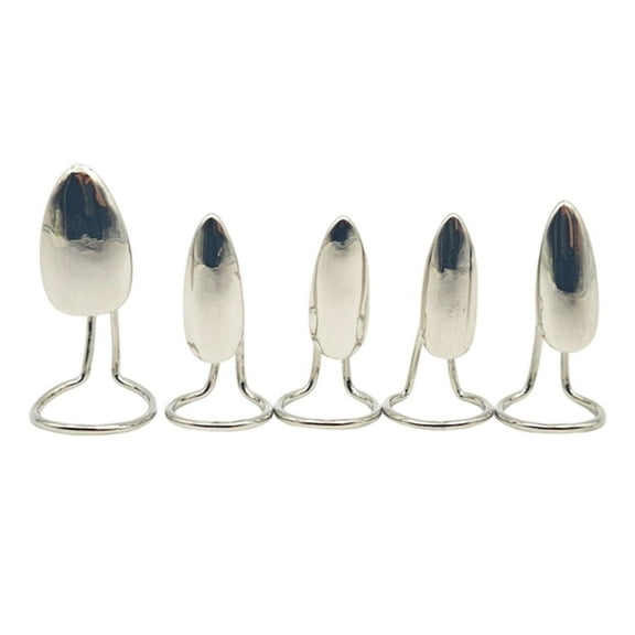 ROZYARD Pack of 5 Metal Nail Rings Edgy Stackable Gothic Jewelry Set for Women Men