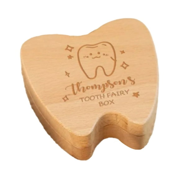 ROZYARD Personalizing Baby Tooth Holder Wood Box for Childhood Memory