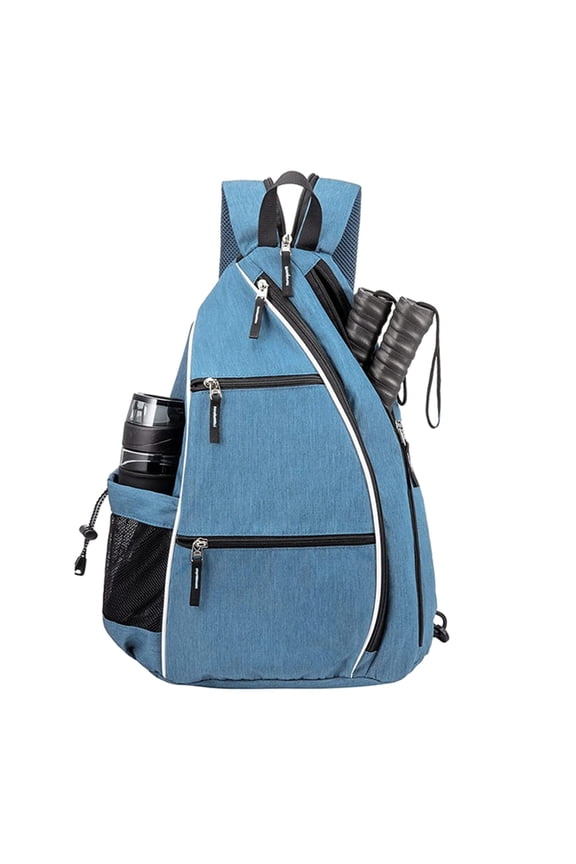 Pickleball Sling Bag Pickleball Backpack with Water Bottle Holder Sling Bag