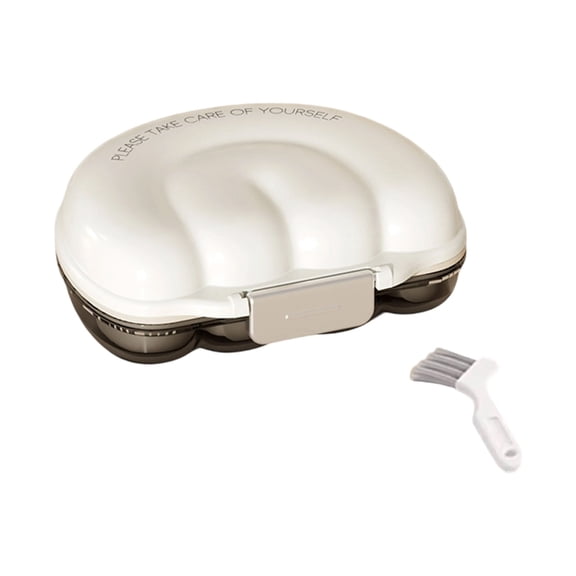 ROZYARD Plastic Discreet Denture Storage Container Suitable For Travel Or Office Use