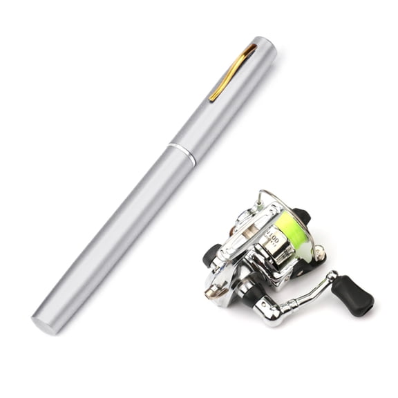 ROZYARD Pocket Collapsible Fishing Rod Mini Pen Fishing Rod Telescopic Fishing Rod Reel