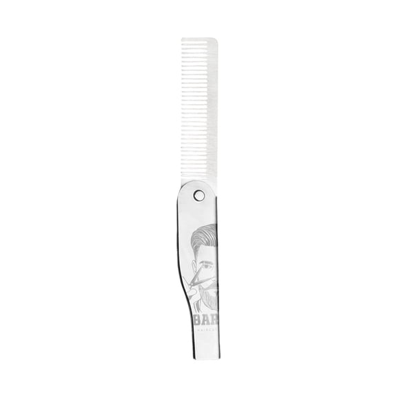 ROZYARD Portable Metal Folding Comb For Beard And Hair Styling Men's Grooming
