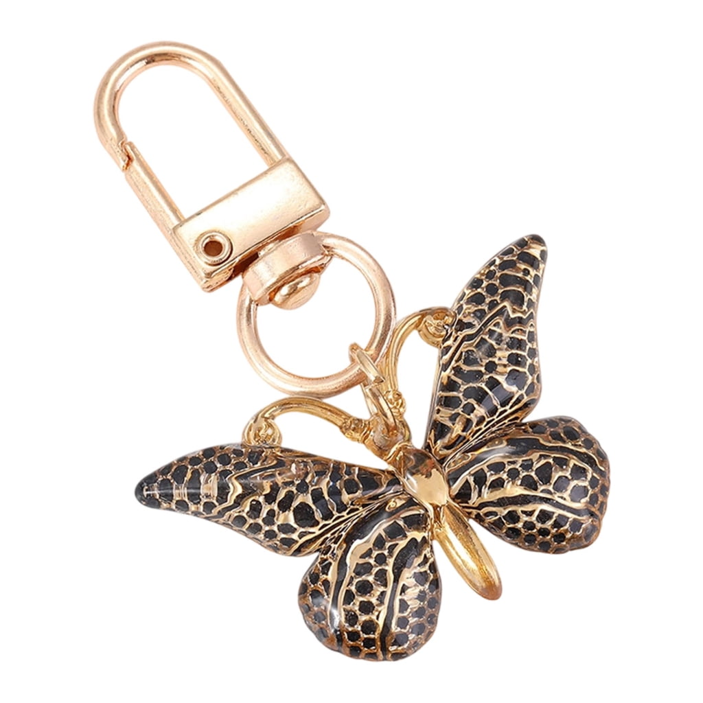Practicle Keychains ROZYARD Portable Resin Butterfly Key Holder Practical Bag Pendant ...