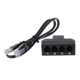 thumbnail image 1 of ROZYARD RJ45 8P8C Male to 4x RJ11 6P4C Female Adapter Converter for Phone Telephone, 1 of 10