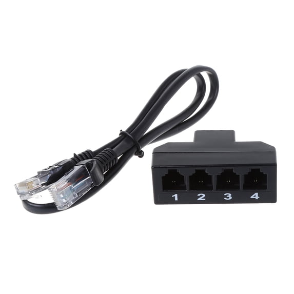 ROZYARD RJ45 8P8C Male to 4x RJ11 6P4C Female Adapter Converter for Phone Telephone