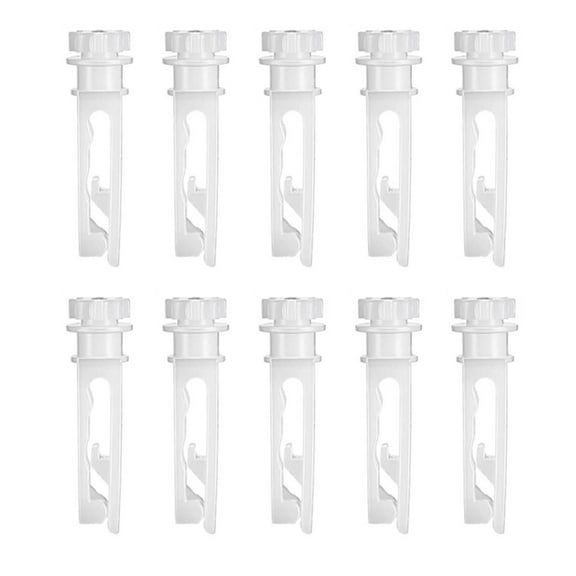 ROZYARD Set of 10 Vertical Blind Stem White Replacement Parts for Smooth Window Curtain Operations