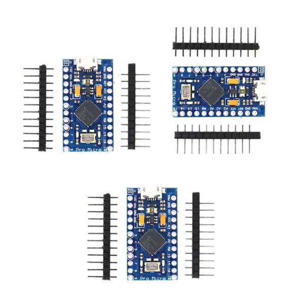 ROZYARD Set of 3 ATmega32U4 Microed 5V 16MHz Microed USB Development Boards for Robotics and Applications