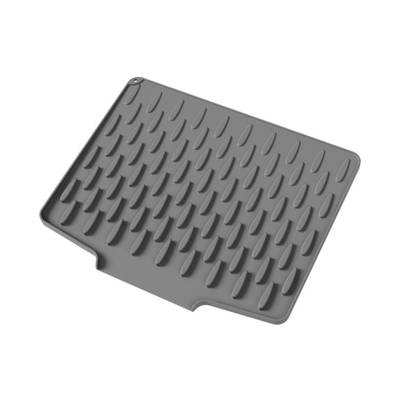 ROZYARD Sloped Drainage Silicone Mat For Countertops Nonslip Kitchen Dish Drying Pad