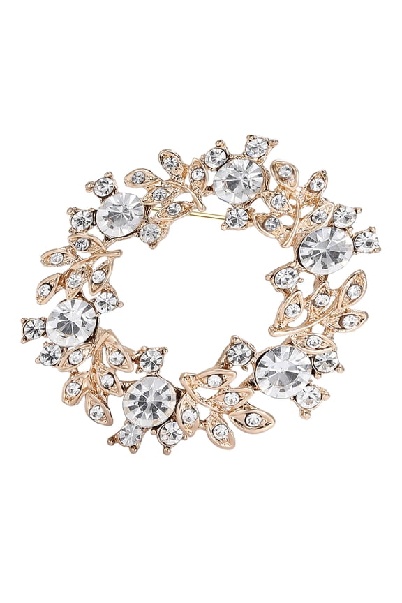 Sophisticated Wreath Brooch Pin Fashion Accessory for Stage and Theme Event