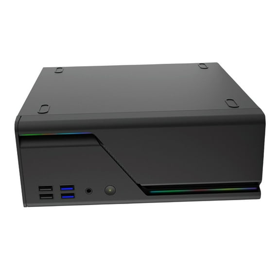 ROZYARD Space Saving Mini PC Enclosure Industrial Metal Housing For Workstations Or Entertainment Centers