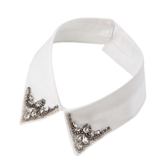 ROZYARD Sparkling Beaded False Collar Ladies Fashion Accessory Comfortable Rear Opening Design