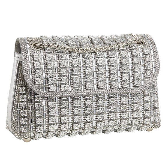 ROZYARD Sparkly Glitter Rhinestones Clutch Purse Evening Handbag Chain Shoulder Bag