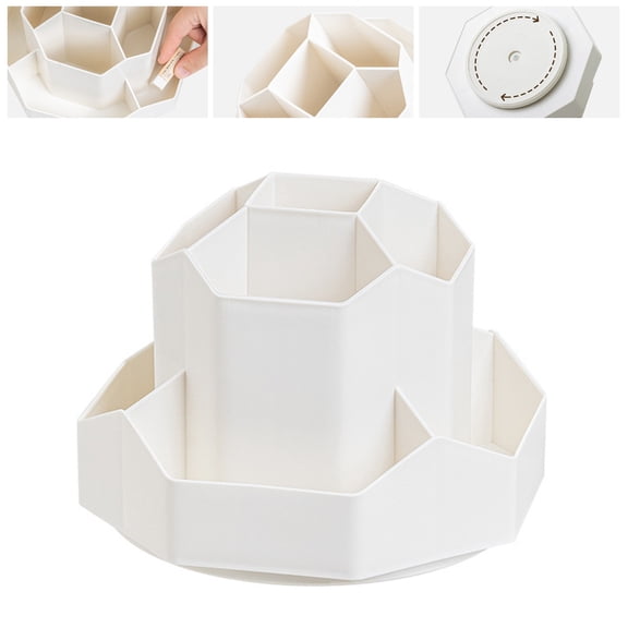 Pen Holder 360° Rotating Desk Organizer Pencil Cup Stationery Storage Box
