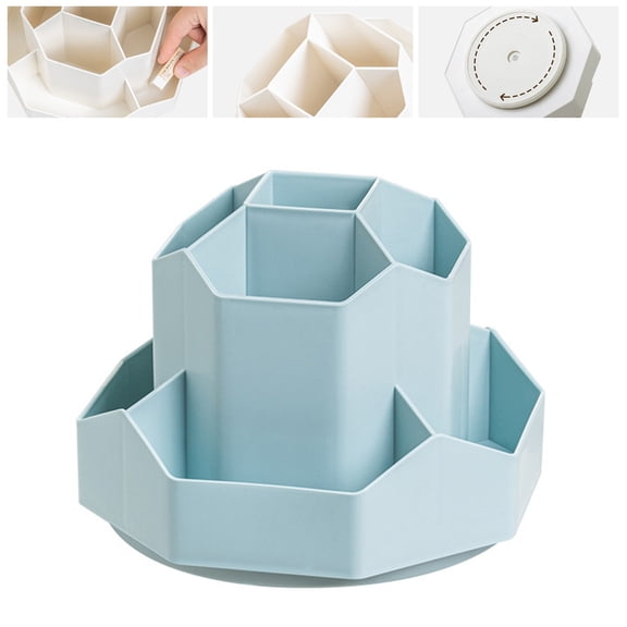 Pen Holder 360° Rotating Desk Organizer Pencil Cup Stationery Storage Box