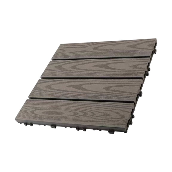 ROZYARD Splinters Proof Composite Wood Deck Tile High Load Capacity Outdoor Tile