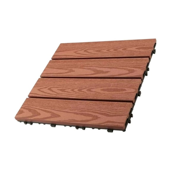 ROZYARD Splinters Proof Composite Wood Deck Tile High Load Capacity Outdoor Tile