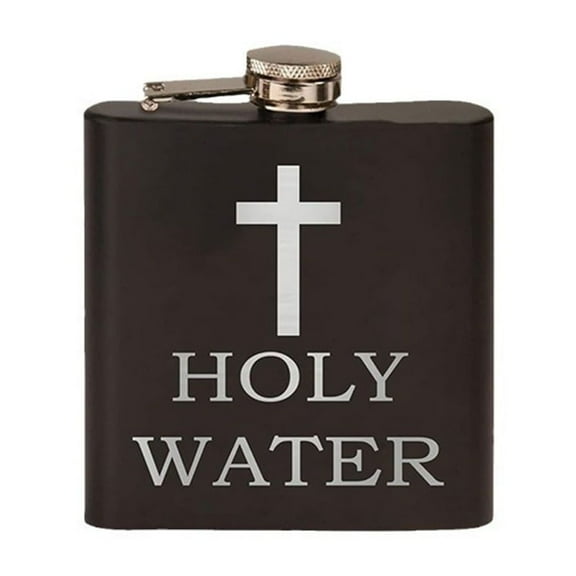 ROZYARD Stainlessed Steel Crossed Designing Holy Water Bottle Perfect For Outdoor Prayer