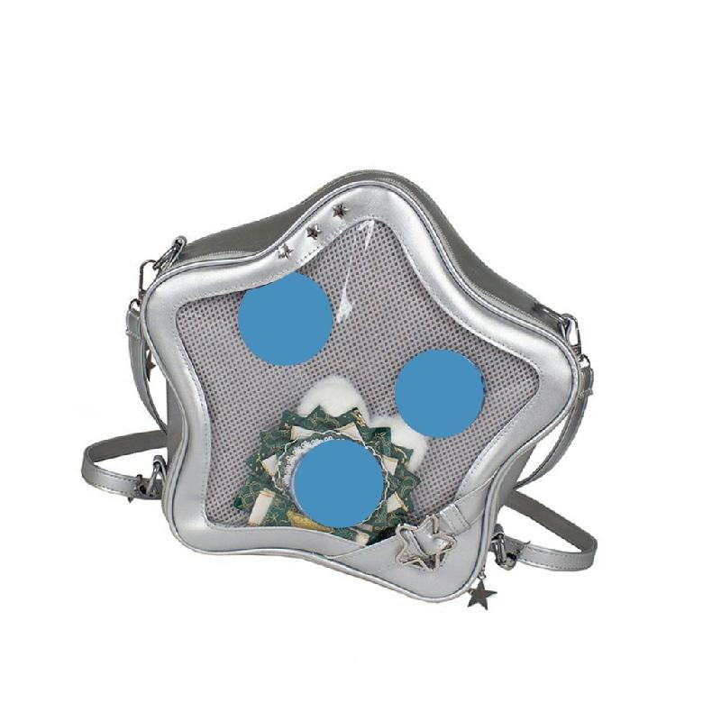 ROZYARD Star Shaped Ita Bag Pins Display Crossbody Bags PU Backpack for Womens