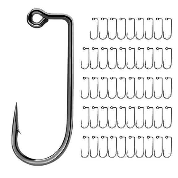 ROZYARD Steel Fishing Jig Hook 90 Degree Jig Hook, Aberdeen Jig Hook Barbarian Hook Set