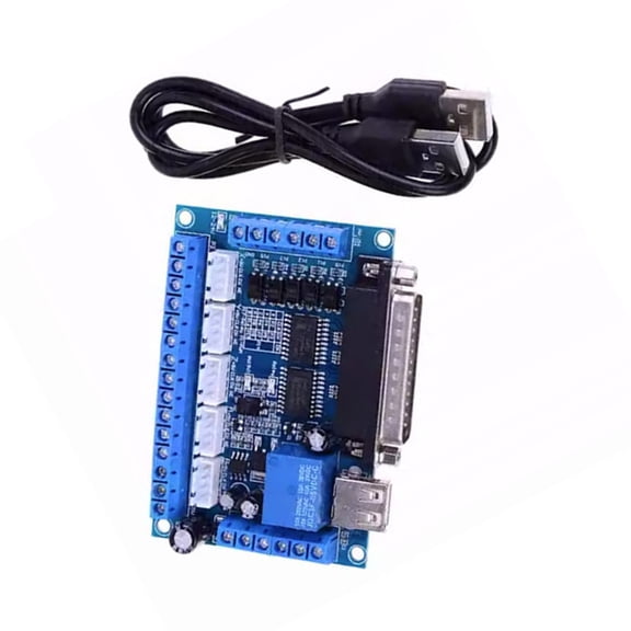 ROZYARD Steppers Motor Driver CNCs Breakouts Board for 5 Axises Mach3 Systems with USB