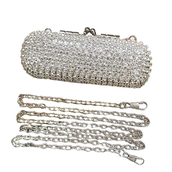 ROZYARD Stylish Underarm Handbag Sparkling Glass Rhinestones Shoulder Bag For Women
