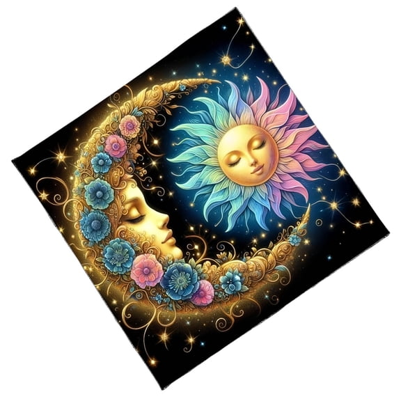 ROZYARD Sun Moon Tarots Card Tablecloth Divinations Card Table Cloth Tapestry
