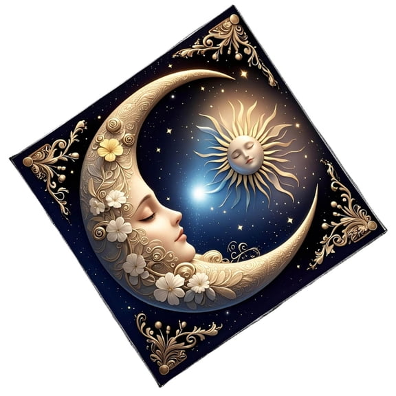 ROZYARD Sun Moon Tarots Card Tablecloth Divinations Card Table Cloth Tapestry