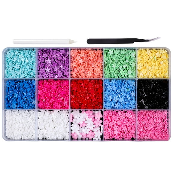 ROZYARD Sweet Bowknot Nail Charms Cute 3D Bow Nails Art Charms Pearl Beads Flower Charms