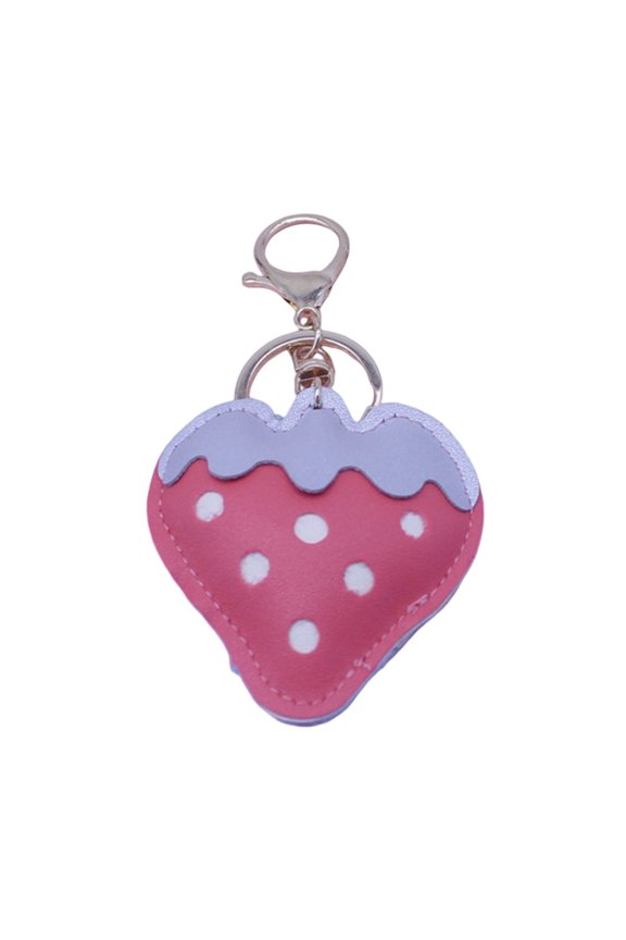 Sweet Strawberry Keyring PU Fashion Items Colorful Bag Ornament