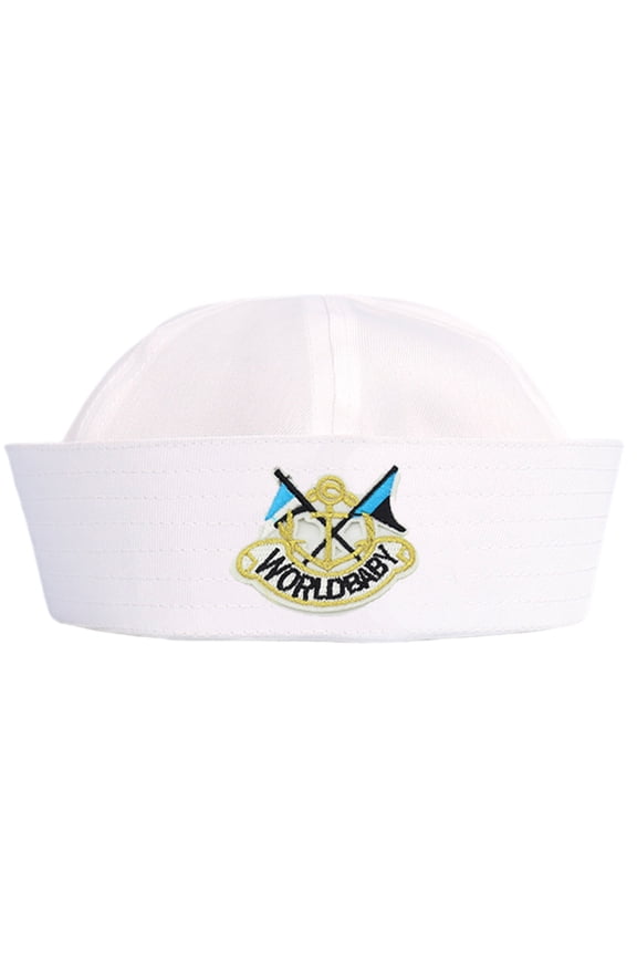 Teens Sailors Party Hat Embroidery Anchors Navy Marine Captain Hat