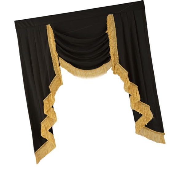 ROZYARD Thickened Blackouts Curtain Valance With Child Safe Tasseled Decorations
