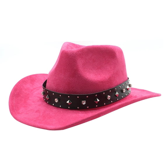 ROZYARD Tibetan Cowboy Hat with Rivets Cowgirl Hat for Women Girl Photo Props