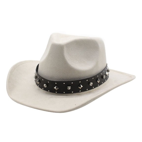 ROZYARD Tibetan Cowboy Hat with Rivets Cowgirl Hat for Women Girl Photo Props