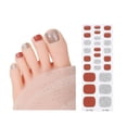 thumbnail image 1 of ROZYARD Toenail Stickers Semi Cured Gel Toenail Strips Solid Color Toenail Polish Strips Toe Nail Wraps Toenail Art Decoration, 1 of 21
