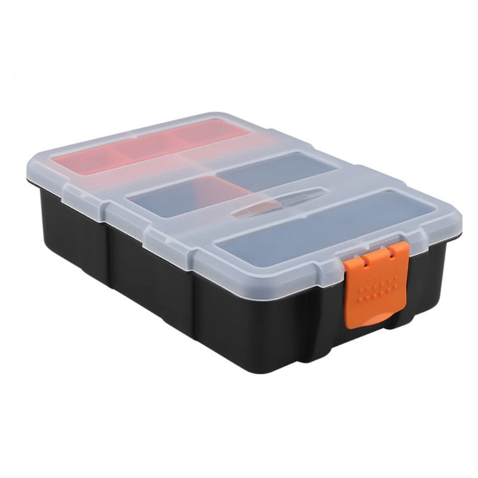 Tool Box Hardware Organizer, Portable Small Parts Storage Case, Plastic Tackle Container with Removable Divider, 8.9 Tool Box Hardware Organizer, Portable Small Parts Storage Case, Plastic Tackle Container with Removable Divider, 8.9