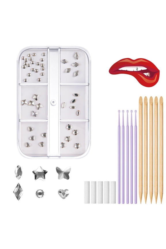 Tooth Gems Kit Teeth Crystals Jewelry Kit Fashionable Teeth Gems Kit Artificial