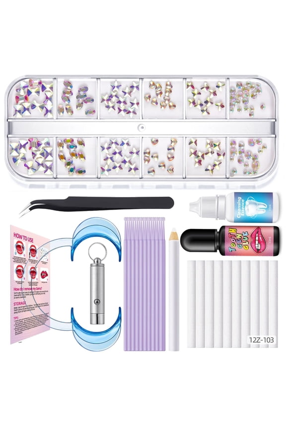 Tooth Jewelry Tools for Teeth Tooth Artificial Crystal Rhinestones Mixed Sizes