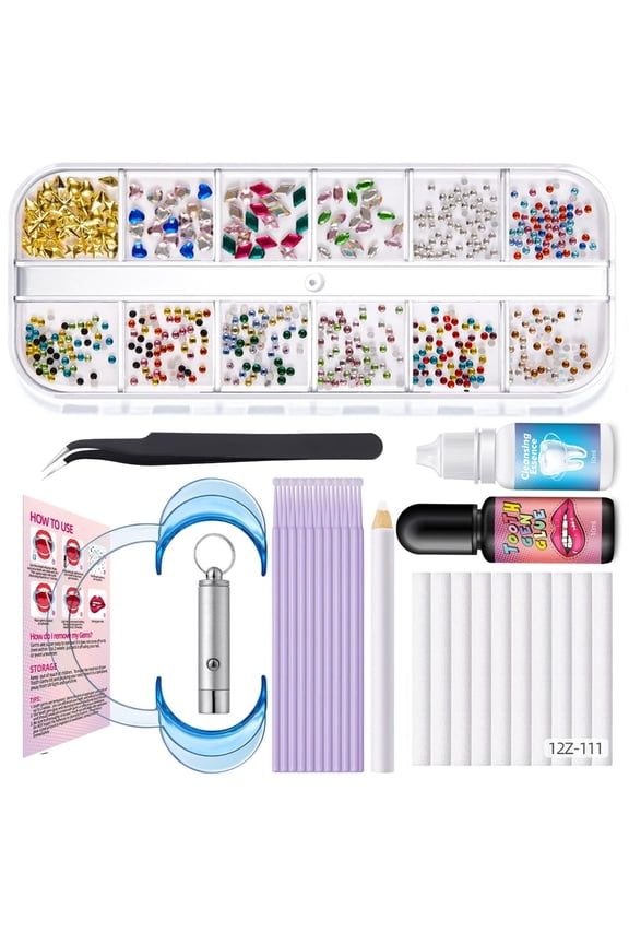 Tooth Jewelry Tools for Teeth Tooth Artificial Crystal Rhinestones Mixed Sizes