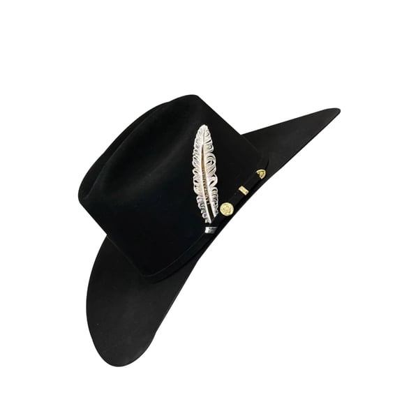 ROZYARD Top Hat for Masquerade Party Gentleman Hat Wool Jazzy Hat with Woven Ribbon Concert Costume Hat Vintage Headpiece