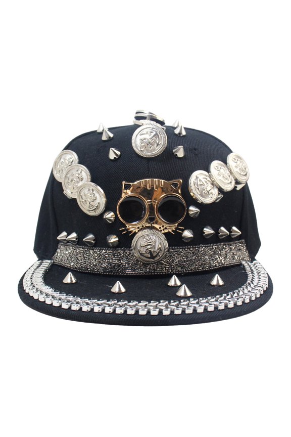 Trendy Baseball Hat with Adjustable Buckle Duckbill Hat For Men Themed Party Music Concert Punk Outfit Accessory
