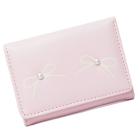 ROZYARD Trendy Small Cash Pocket for Women Card Holder with Elegant Bows Decoration
