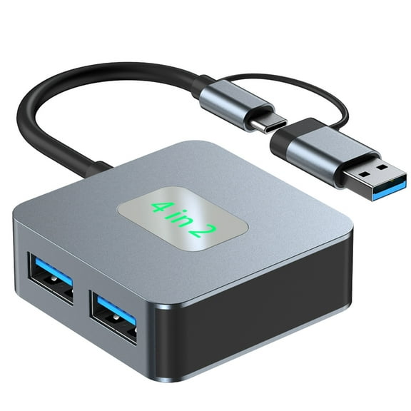 ROZYARD USB C+USB with 4 Port USB 3.2 Adapter High Speed Data Transfer 10Gbps Splitter