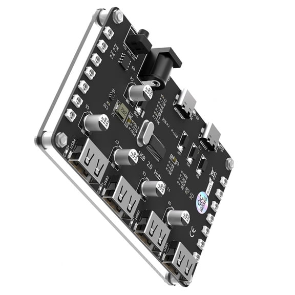 ROZYARD USB Hub 2.0 Multiple Splitter Power Adapter 4 Port Multiple Expander 2.0 with LED